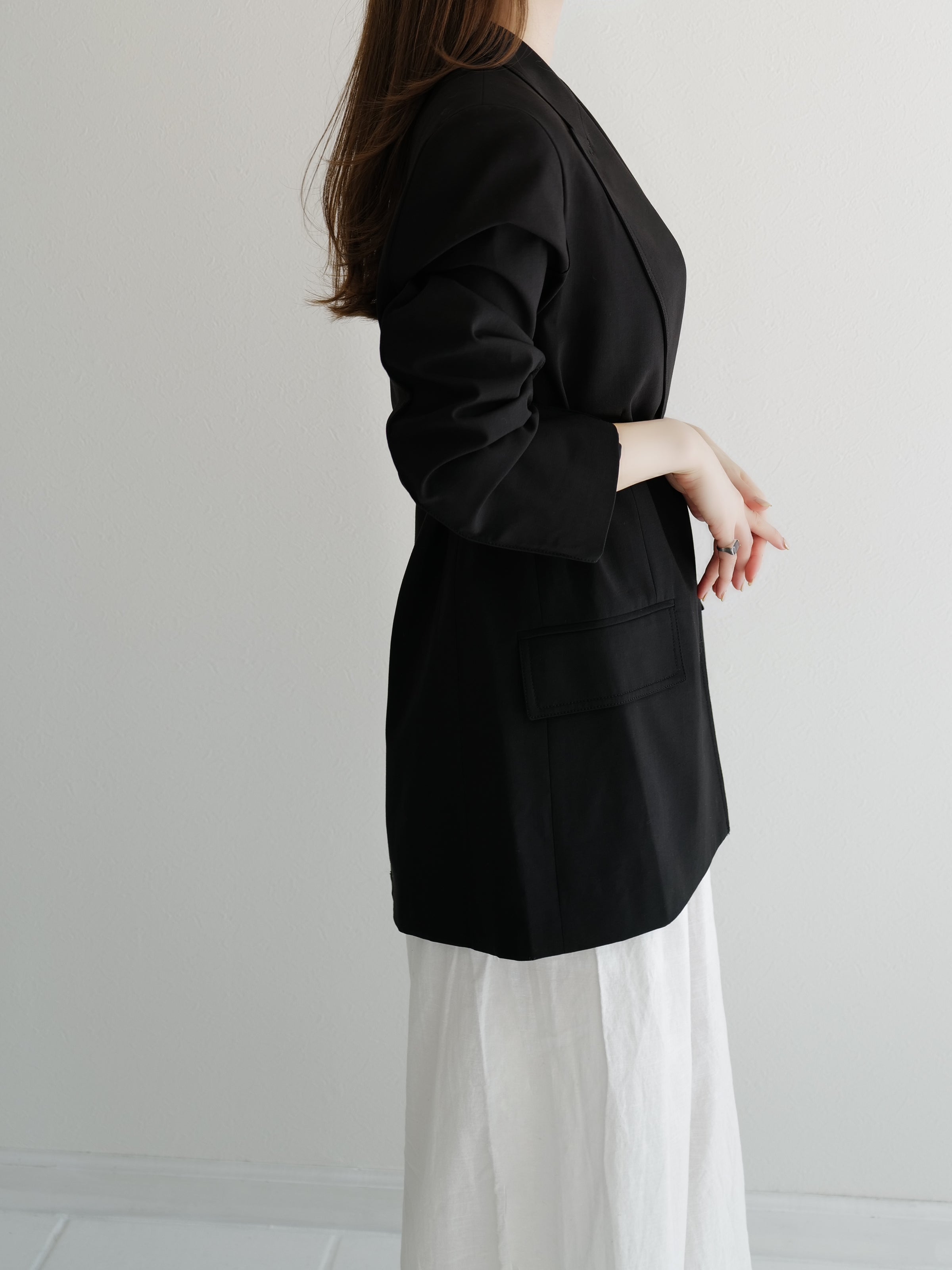 wool belted tailored jacket