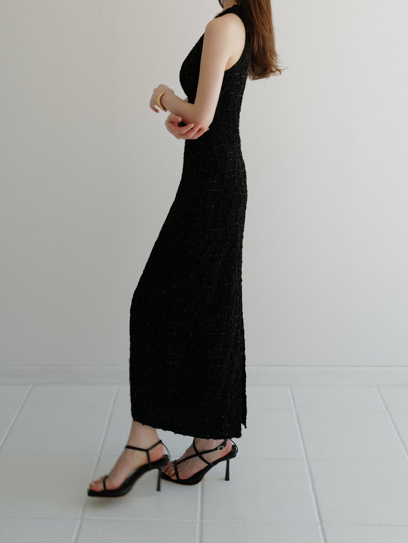 wavy tile pattern dress