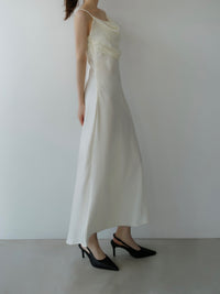 minimalist pleated long dress