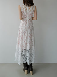 classic lace long dress