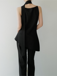 sample sale / long tie flare top