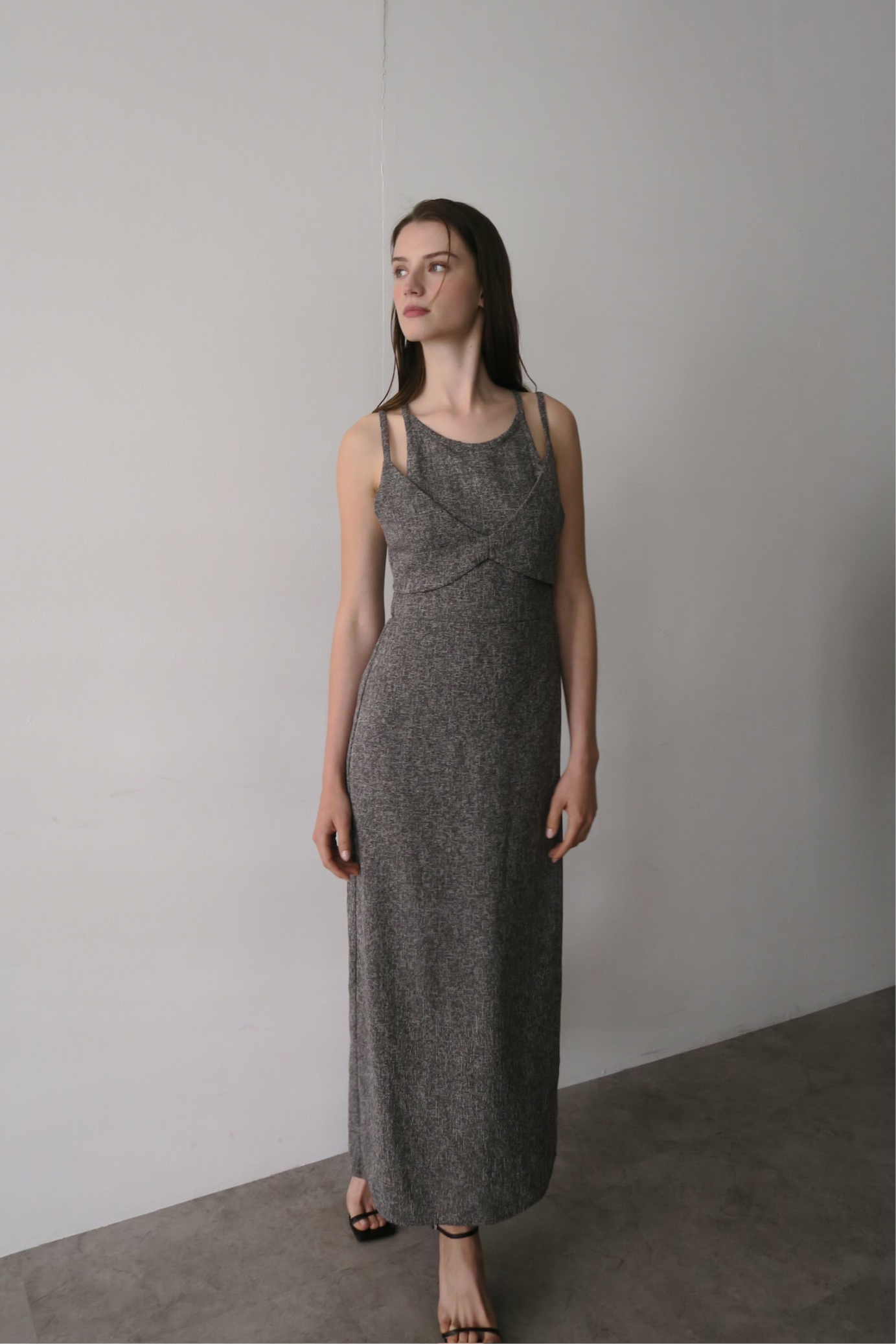 sample sale / tweed tight cami dress