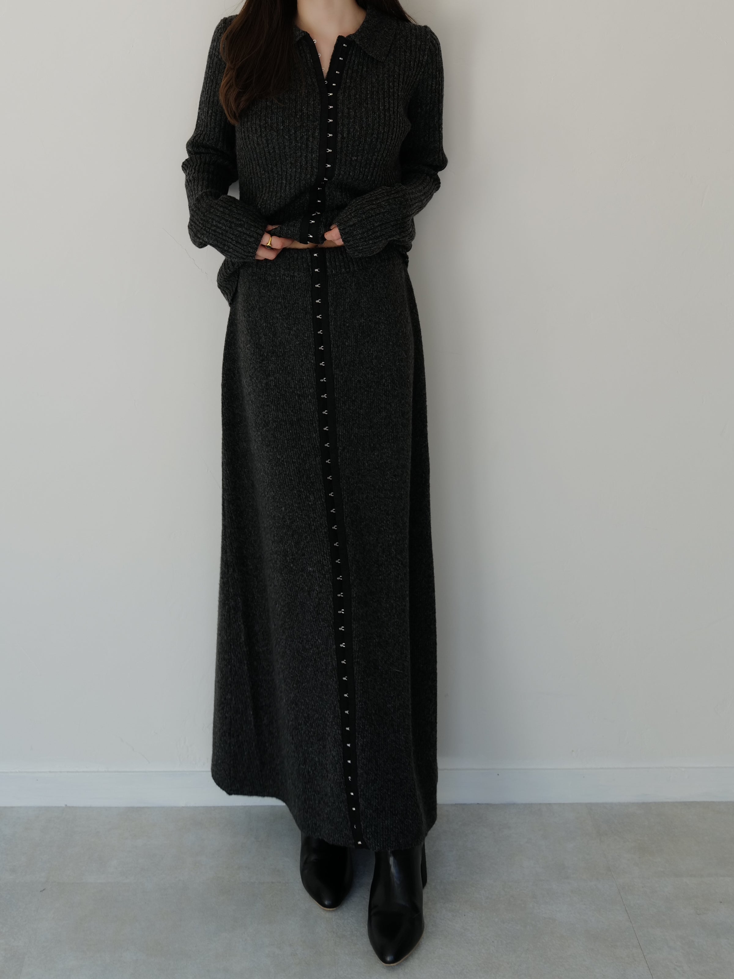 summer sale / hook rib knit skirt