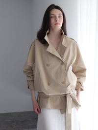 modern short trench coat