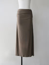 ruched waist long skirt