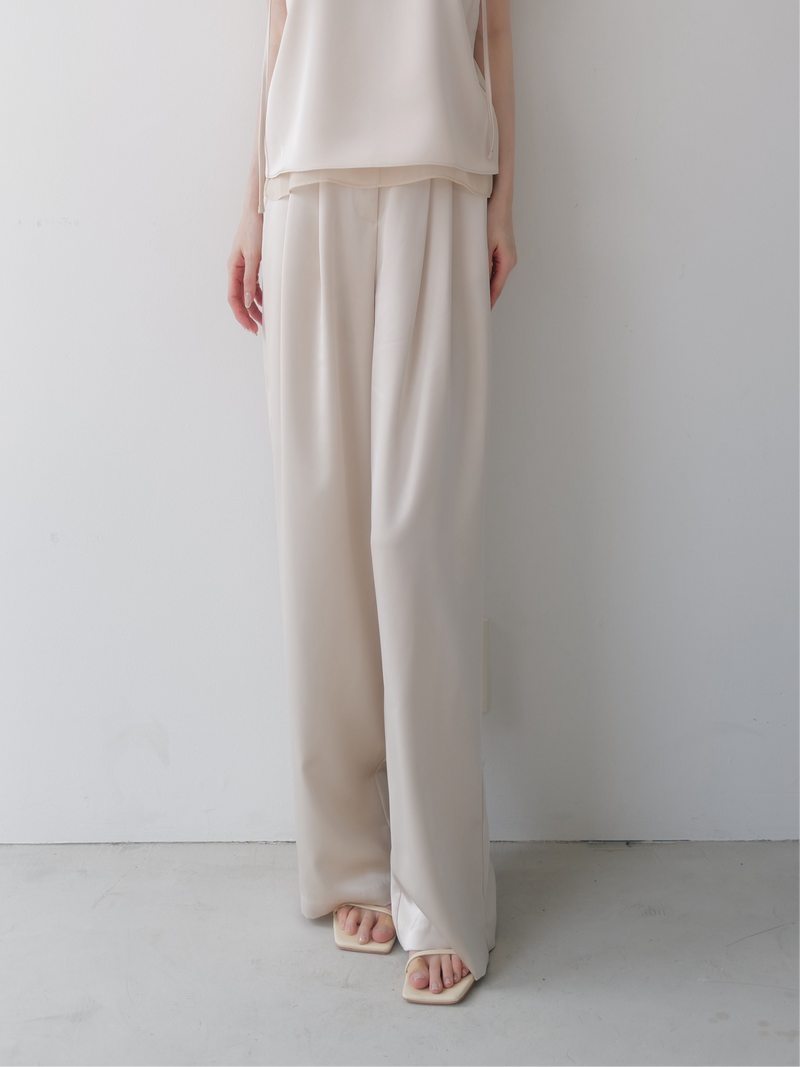 luxe satin wide pants
