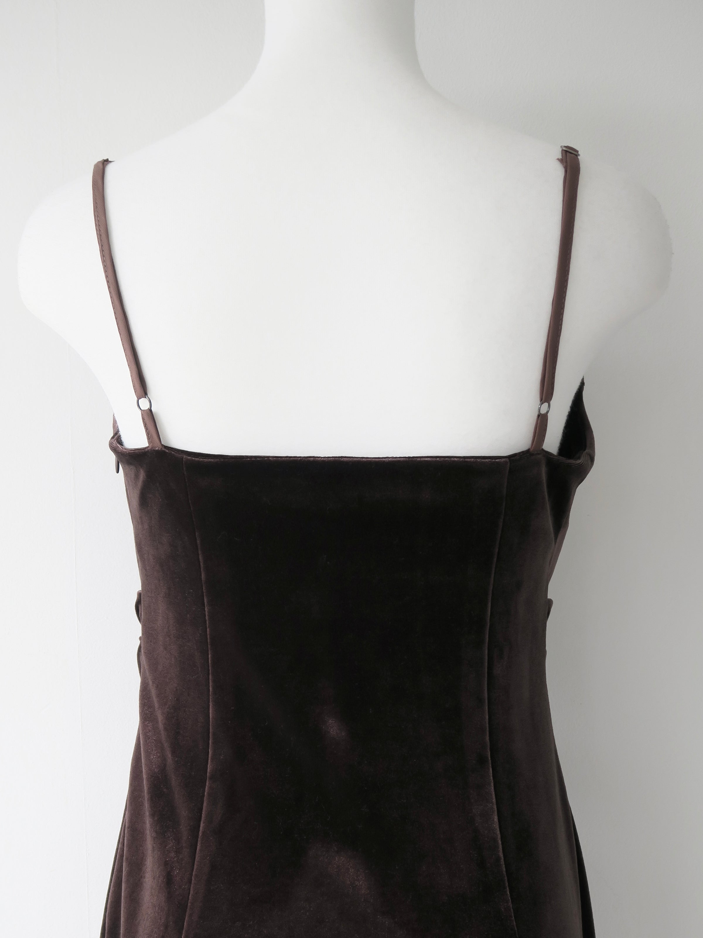 velour asymmetry drape cami dress