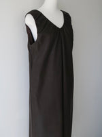 vegan leather v neck dress