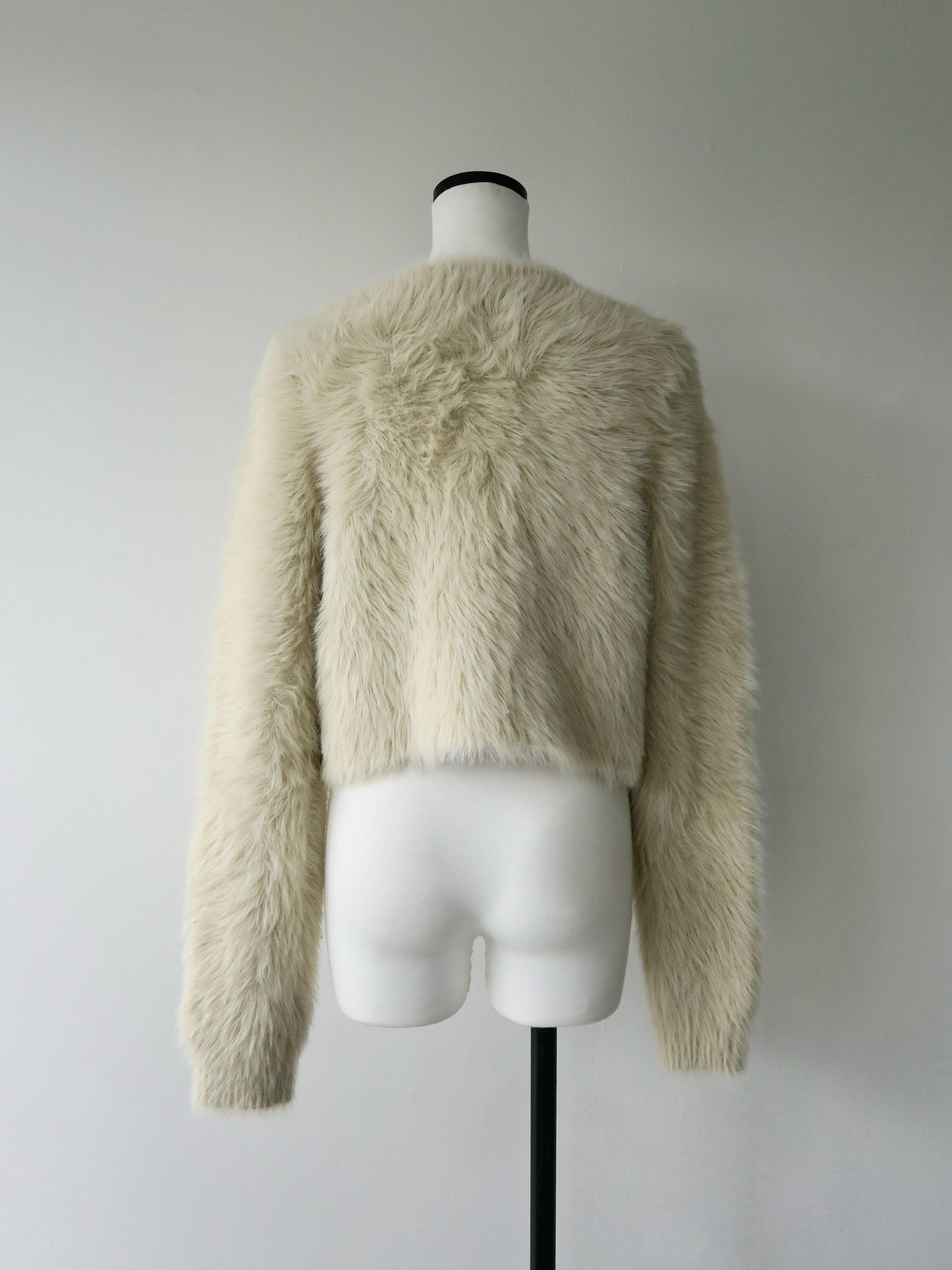 mink-like fur cardigan