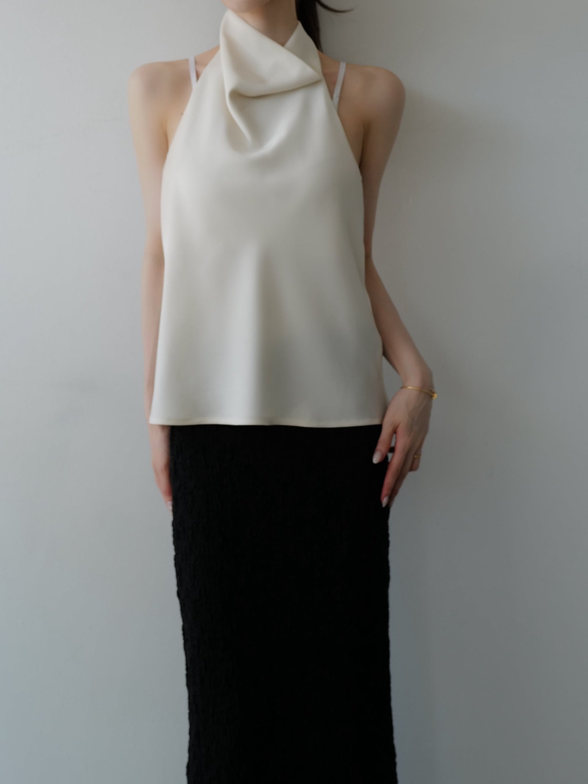 satin touch halter top