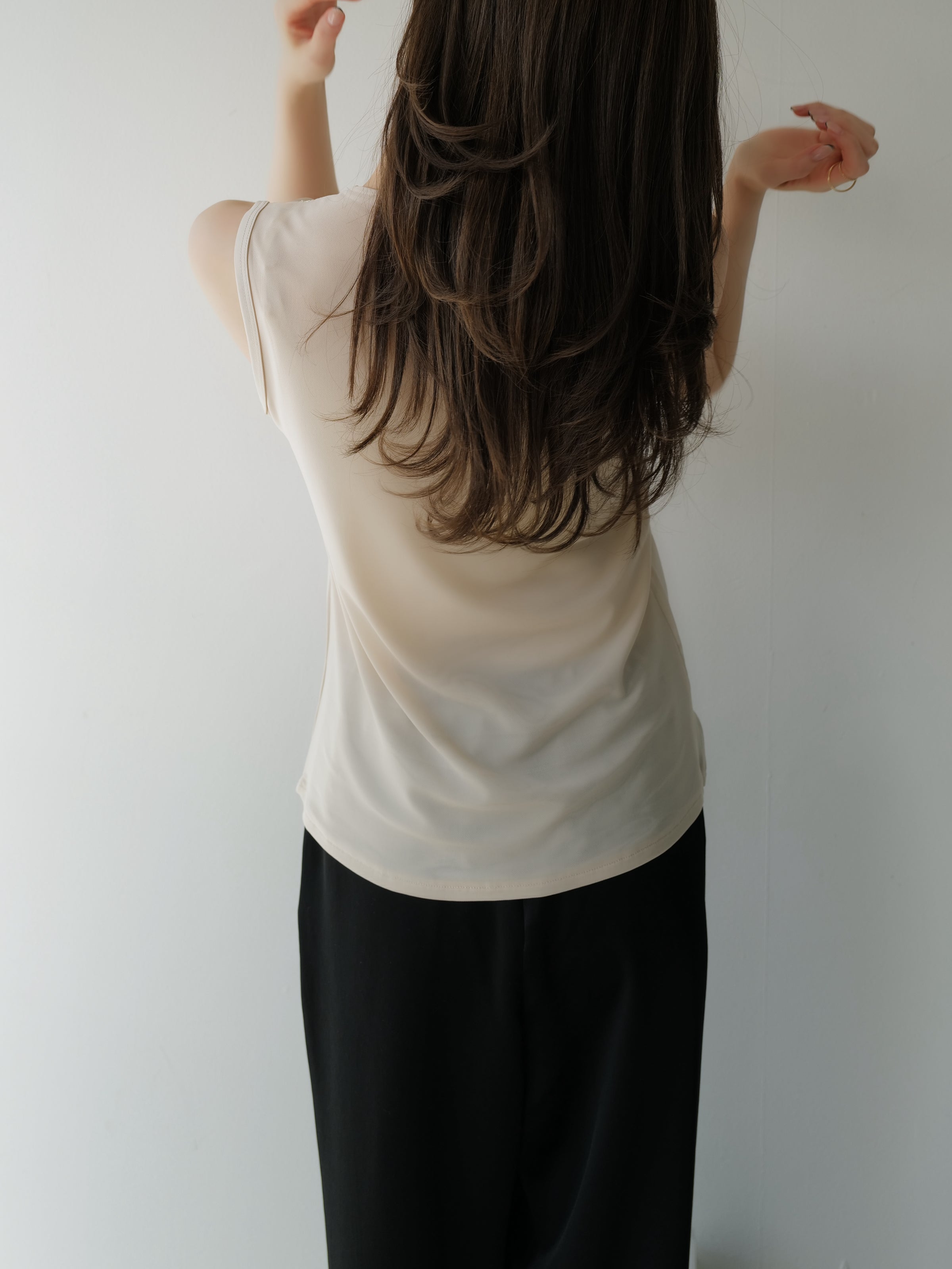 lace trim satin cami tops