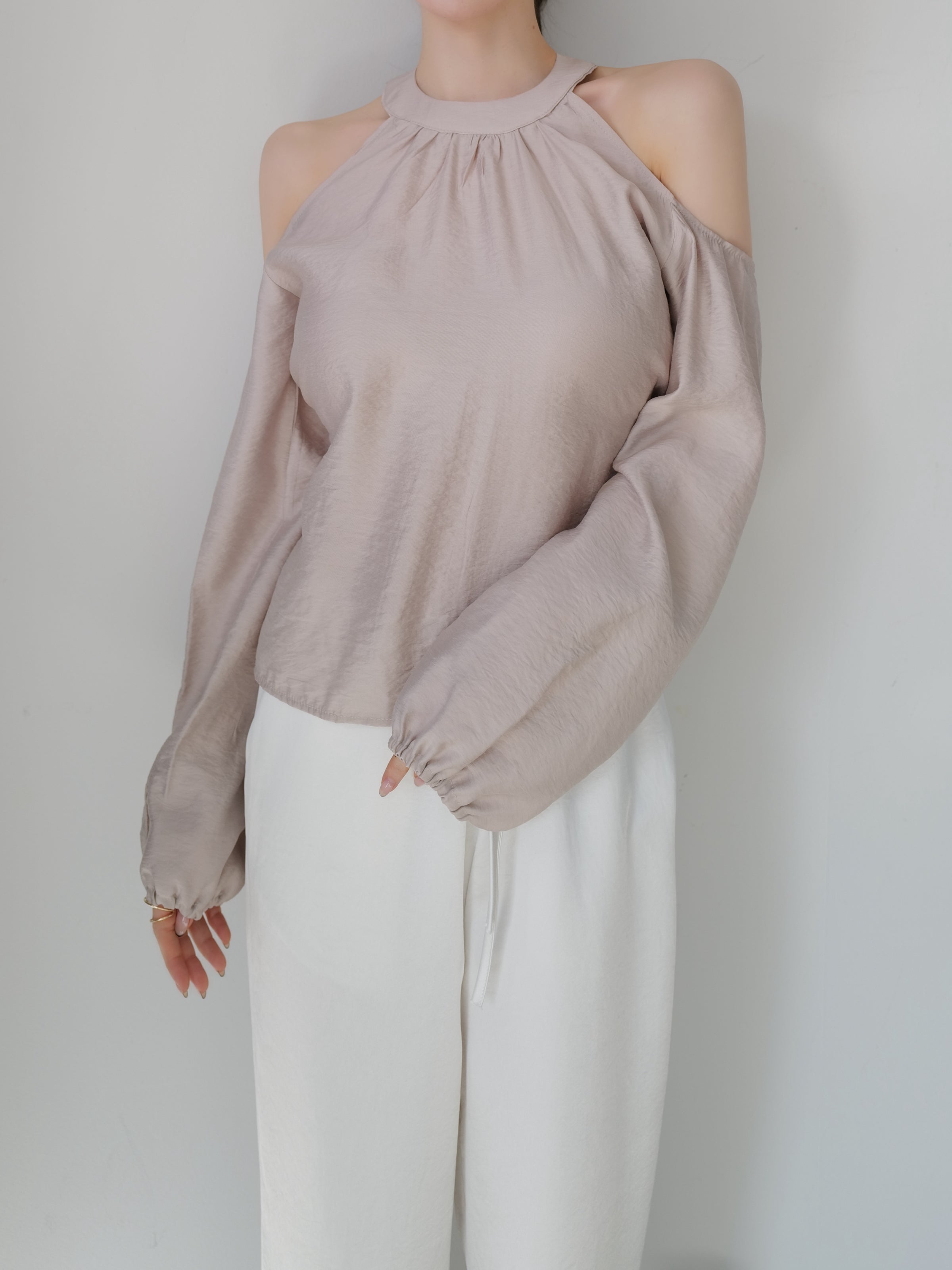 halter neck chiffon blouse