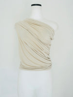 one shoulder ruched tank