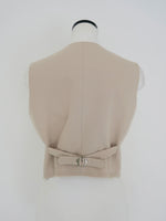 raw hem single vest