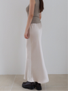 silky satin long skirt