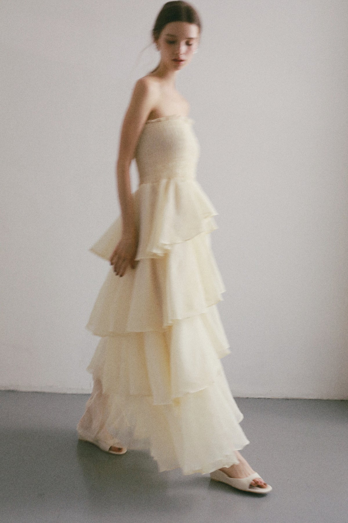 frilly tiered dress