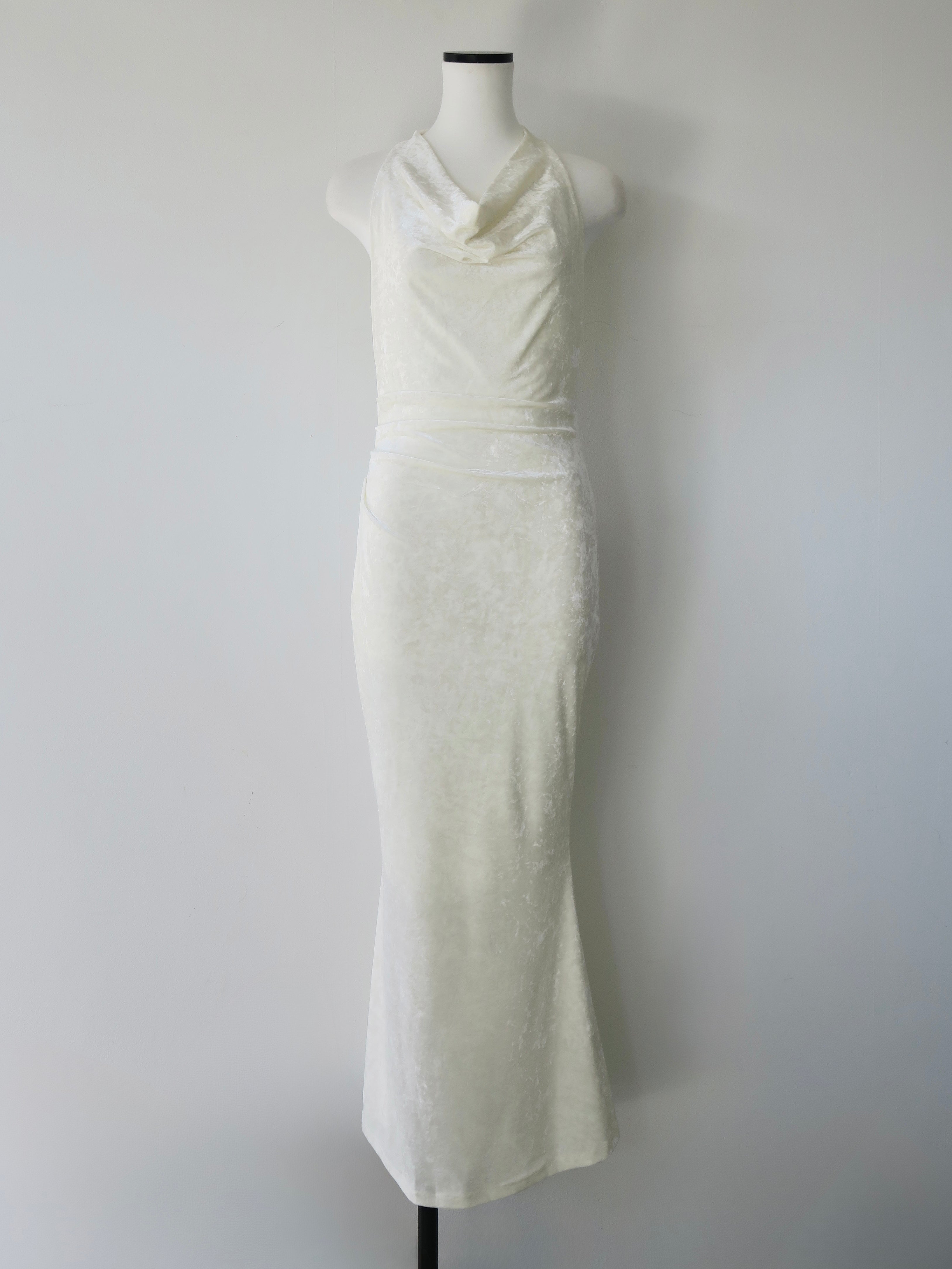 【美品】maison celon drape velour dress drape velour long dress – célon