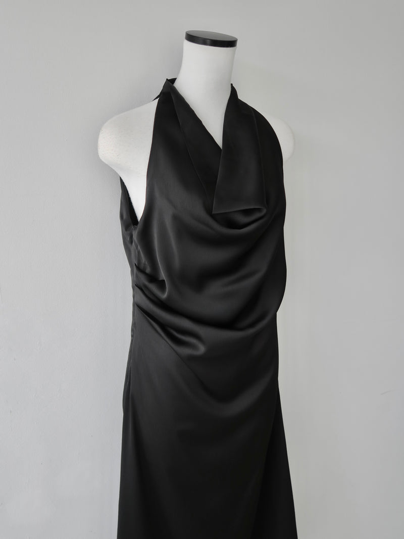 flow cowl neck dress