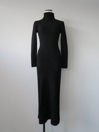 angora knit long dress