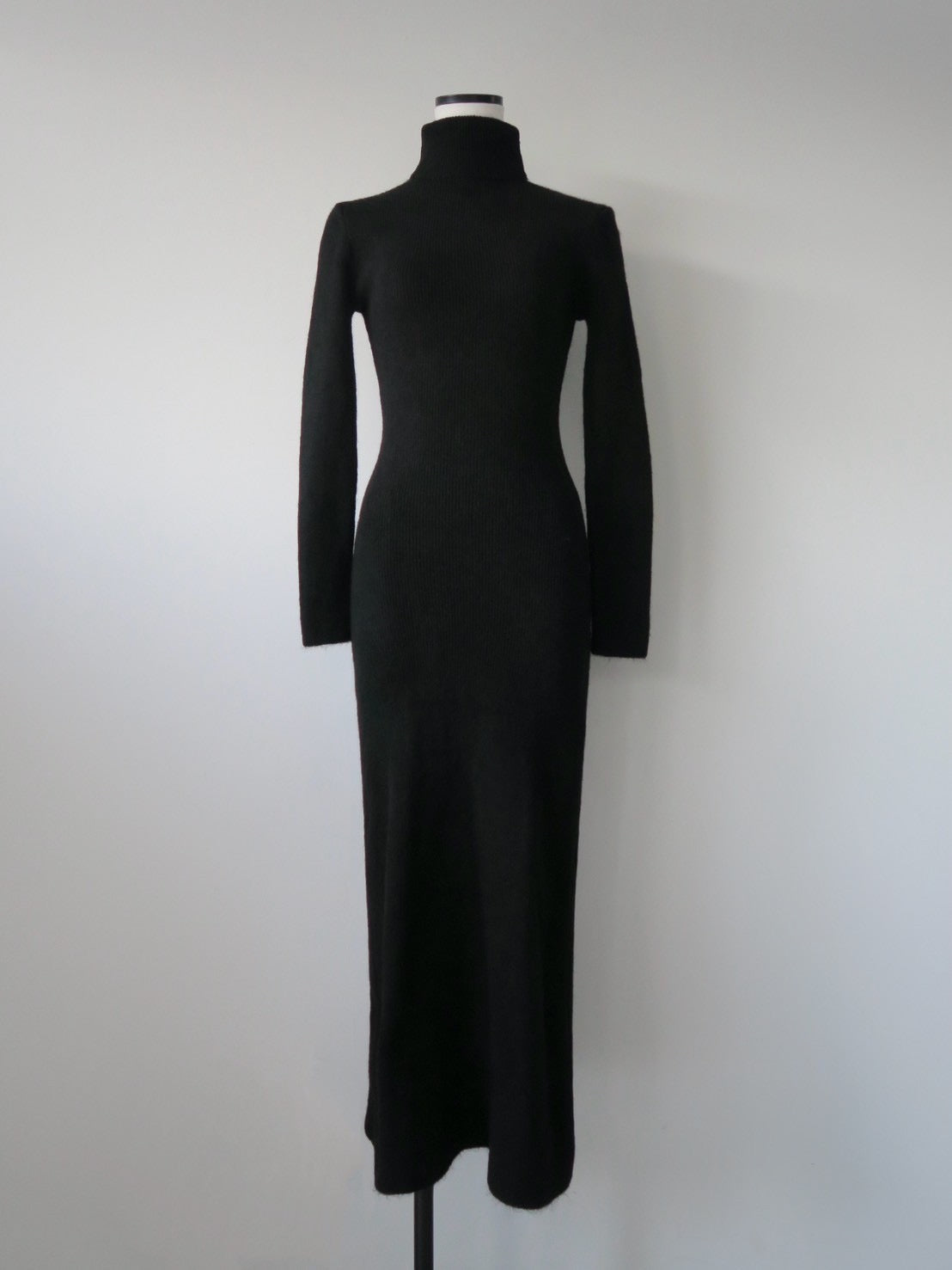 angora knit long dress