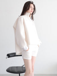 open neck sweat top