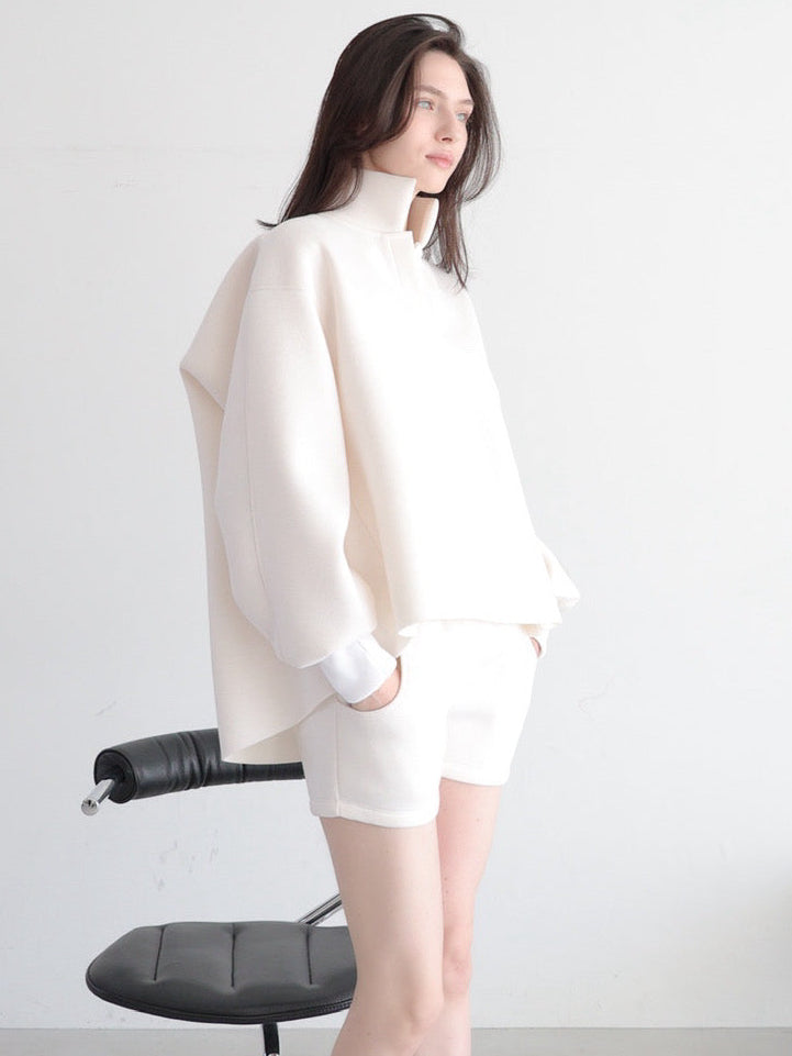 open neck sweat top