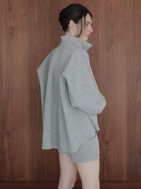 open neck sweat top