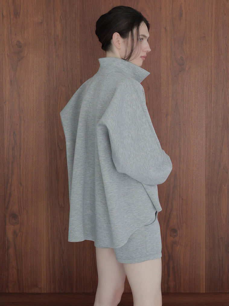 open neck sweat top