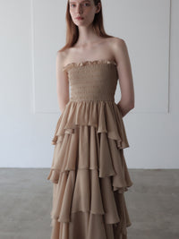 frill tiered maxi dress