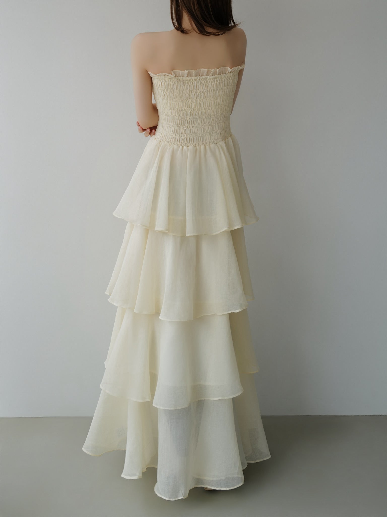 frilly tiered dress