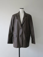 vegan leather single jacket
