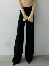 brushed seed stitch knit pants