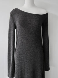 loose shoulder long dress