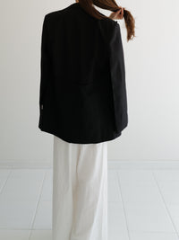 wool belted tailored jacket