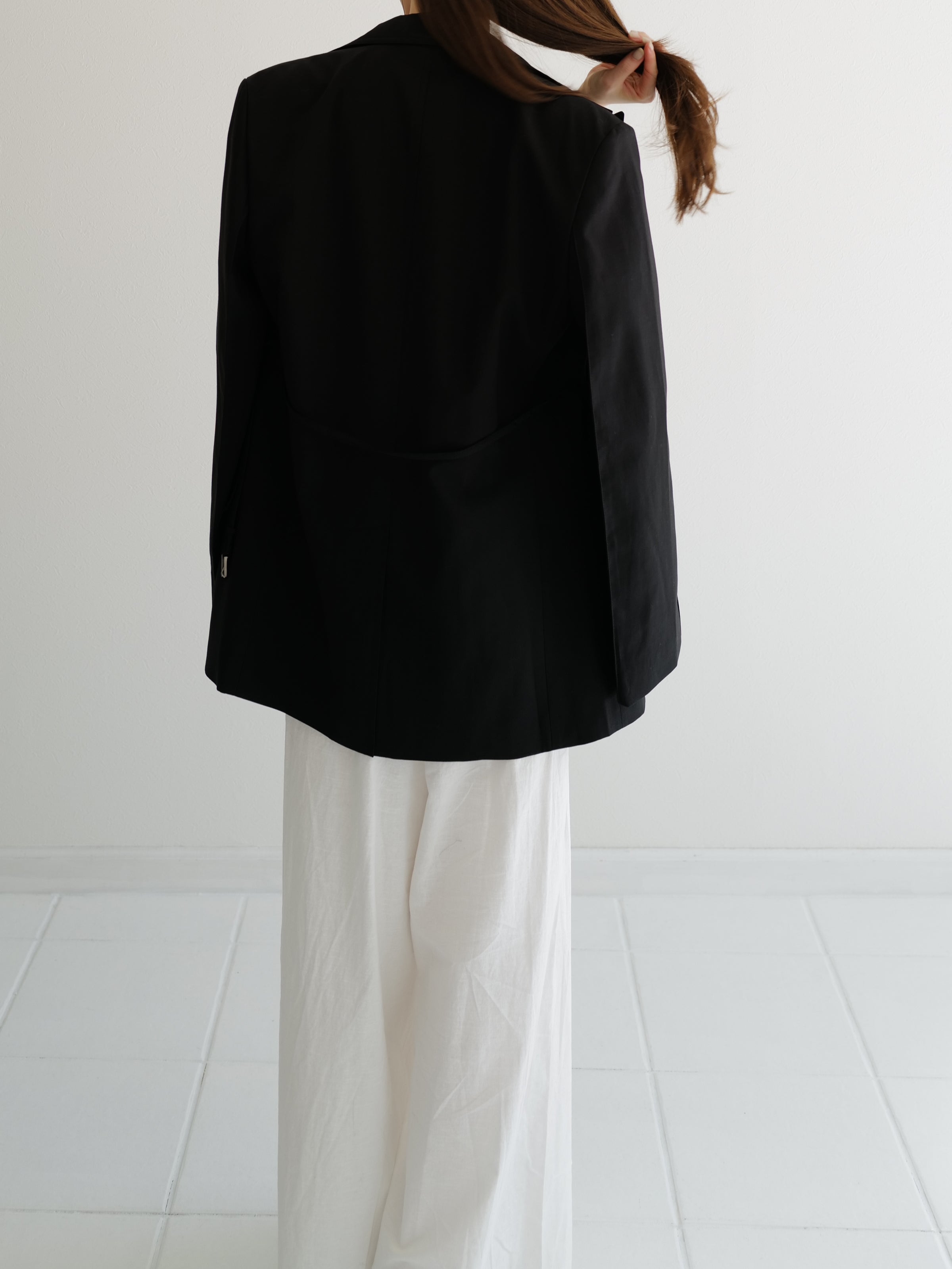 wool belted tailored jacket