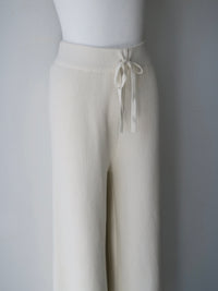 brushed seed stitch knit pants