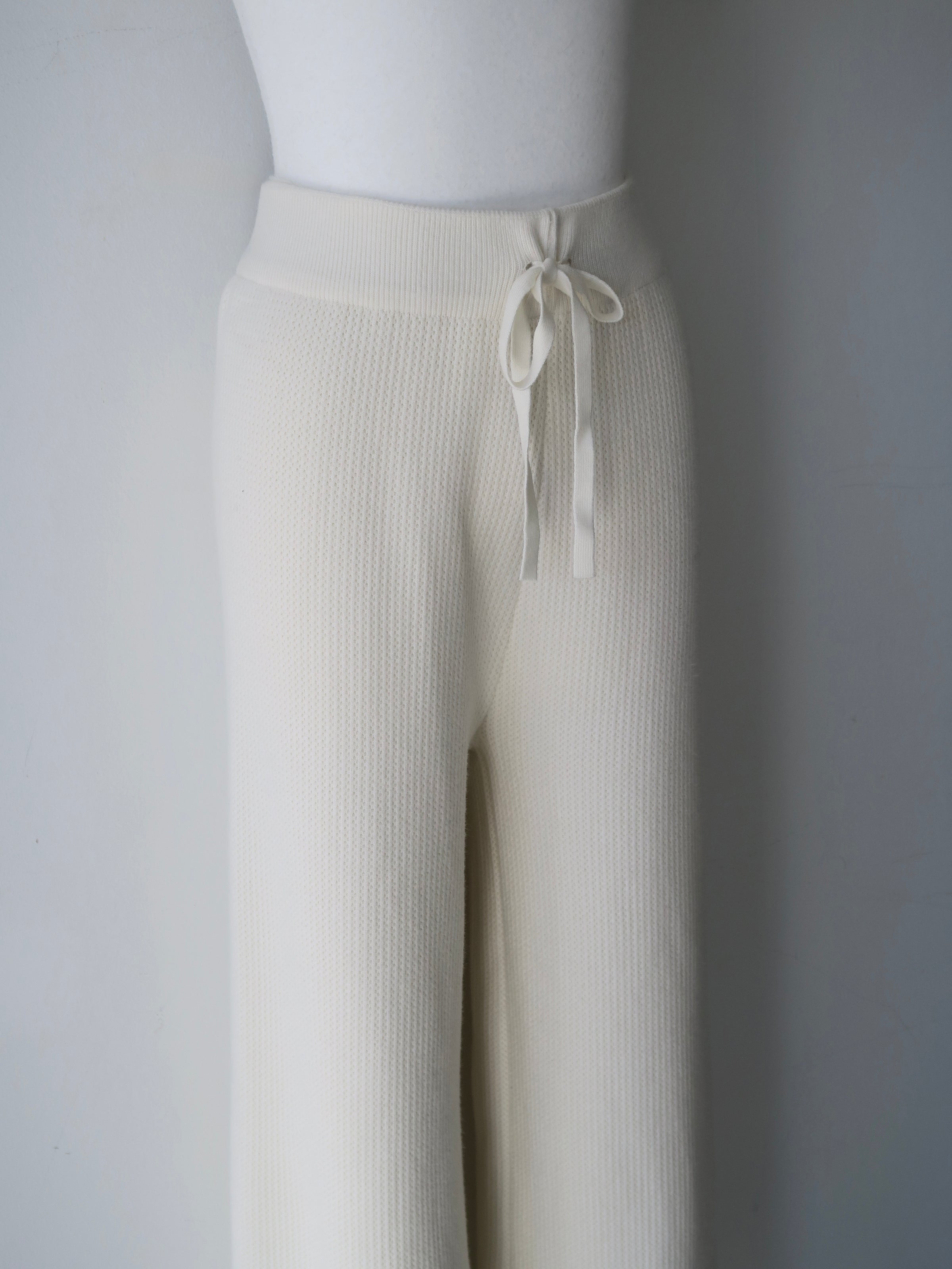 brushed seed stitch knit pants