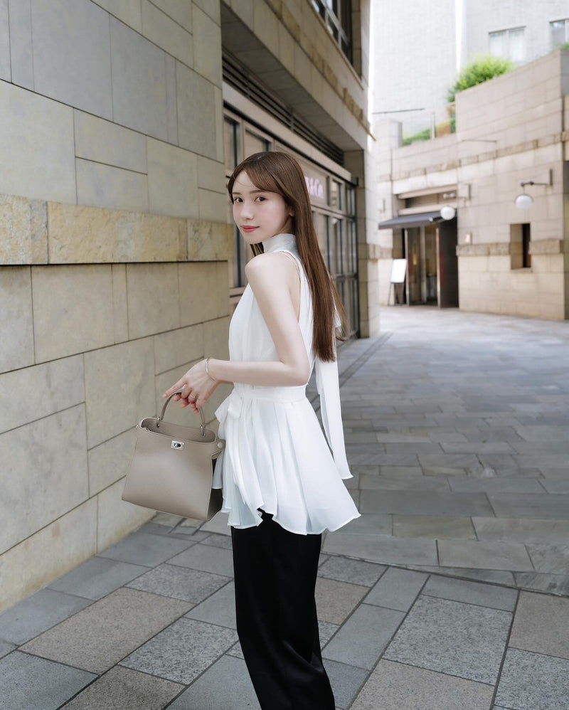 chiffon tie blouse