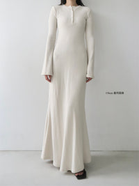 bell sleeve wool dress