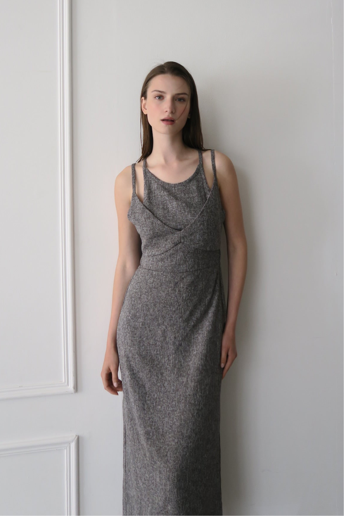 sample sale / tweed tight cami dress