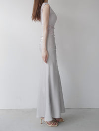 sheer nuance gathered dress