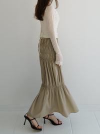 accently tiered long skirt