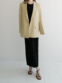 wool belted tailored jacket