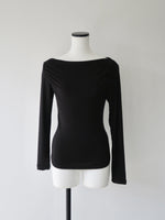softly ruched long sleeve shirt
