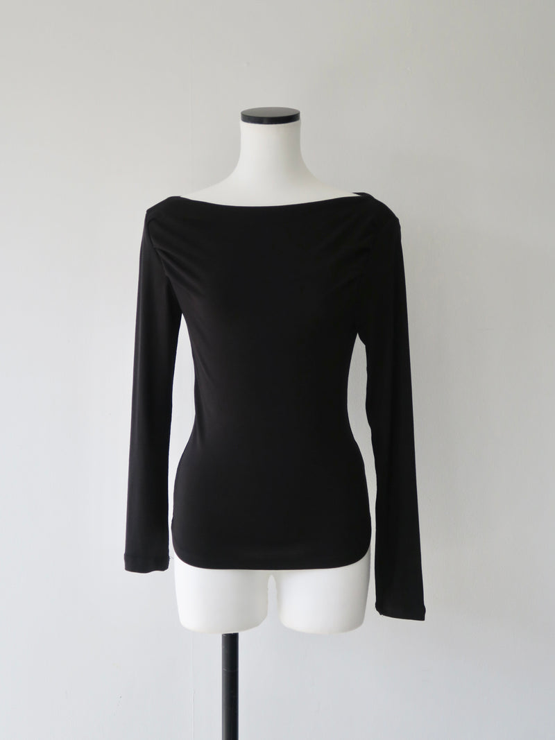 softly ruched long sleeve shirt