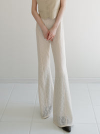 flared lace pants