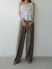 asymmetric ruffle top