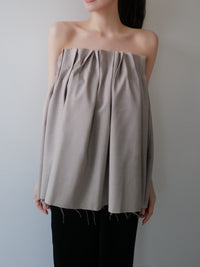 airy pleats tuck blouse