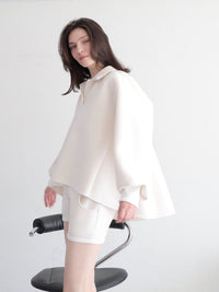 open neck sweat top