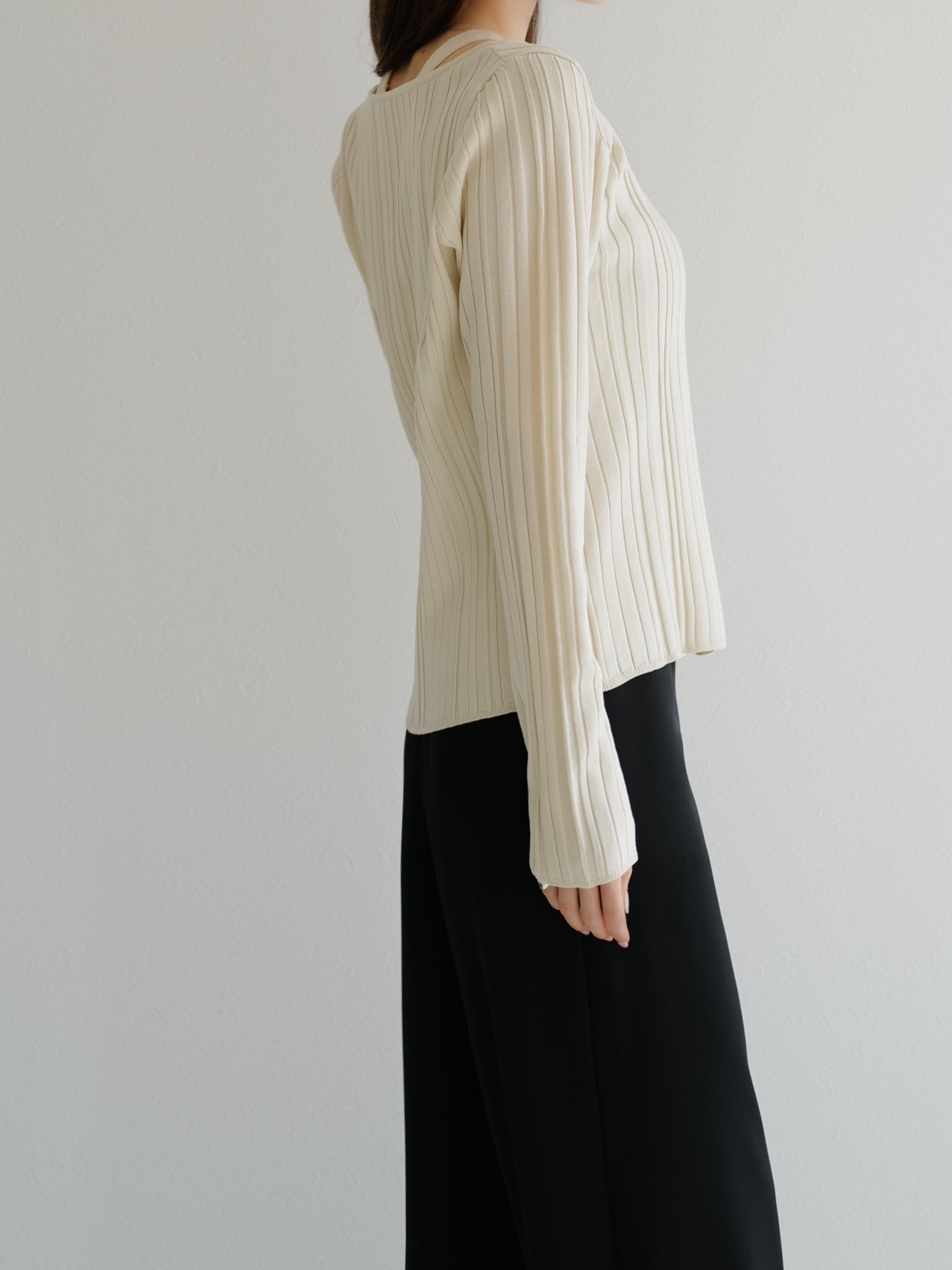 maisoncelon アンサンブル 購入 hook rib knit ensemble – célon